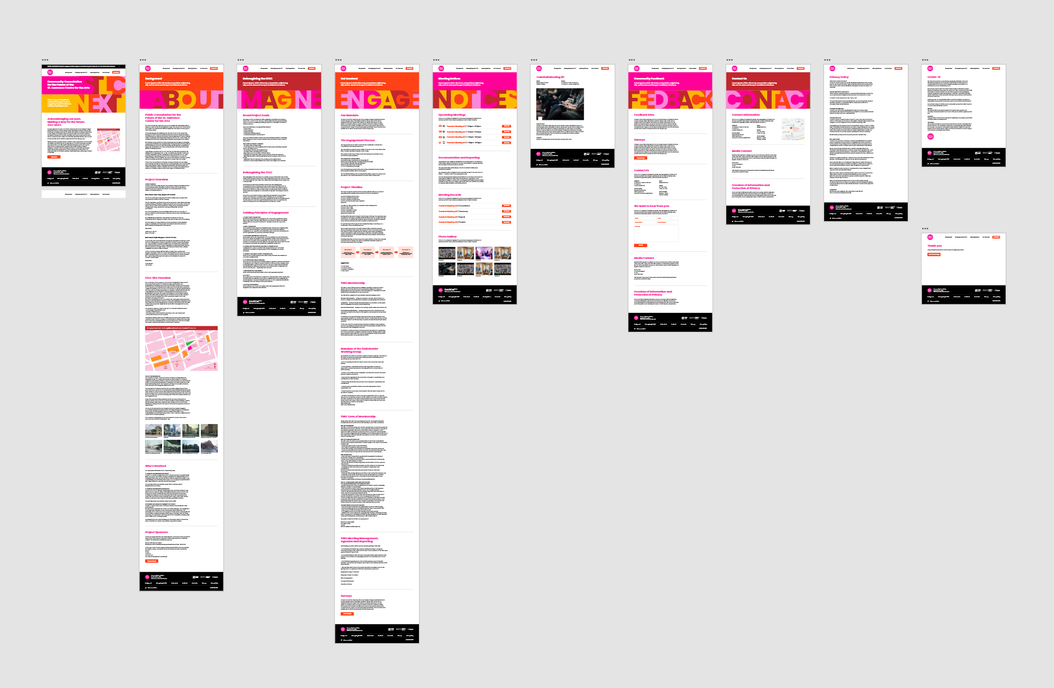 STLC NEXT Overview of Web Pages Prototyped